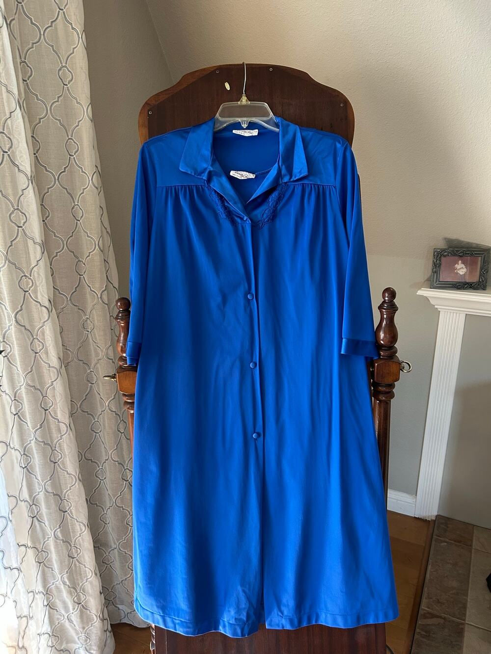 Vintage Vanity Fair womens nightgown & robe blue midi small